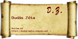 Dudás Zéta névjegykártya